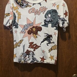 Marvel Kids Superhero Comic T-Shirt - White and Red